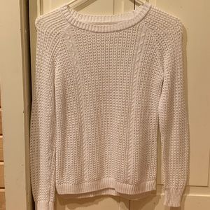 White lightweight Cherokee sweater